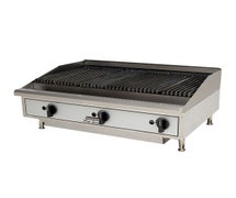 Gas Lava Rock Charbroiler, 36"Wx26-1/32"D