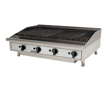 Gas Lava Rock Charbroiler, 48"Wx26-1/32"D