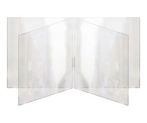 H Risch Clear Vinyl Menu Covers, 8-1/2"Wx11"H Panels, Quadruple Booklet