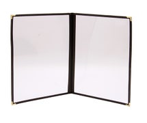 Menu Cover - Sewn Vinyl Double Panel 8-1/2"Wx14"H, Red