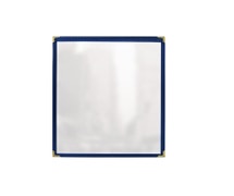 H Risch TES5.5X8.5 - Deluxe Clear Sewn Menu Cover, 5-1/2" X 8-1/2", Single, Blue
