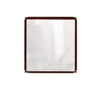 H Risch TES5.5X8.5 - Deluxe Clear Sewn Menu Cover, 5-1/2" X 8-1/2", Single, Maroon