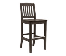 Holsag Bulldog Barstool with Slat Back, Mahogany Wood Seat