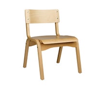 Carlo Wood Stack Chair, Natural