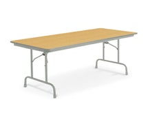 KI Furniture Fixed Height Folding Table with Solid Core Top, 36"Wx72"D