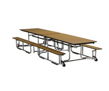 KI UF12BE-BN Mobile Cafeteria Table with Bench, Chrome Frame