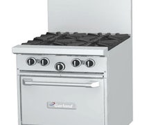 Garland G244L Commercial Gas Range - Restaurant Series 24"W, 4 Burners, 1 Space Saver Oven, Natural Gas