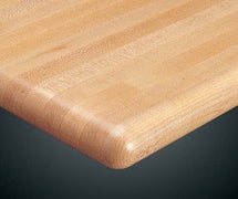 Wood Goods 1060 Series Maple Wood Butcherblock Table Top, Full Bullnose Edge, 48" Diam., Natural Stain