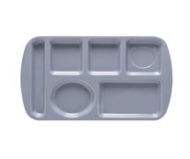 GET Enterprise TL-151 - 6 Compartment Cafeteria Tray - Melamine - Left Hand Use, French Blue