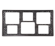GET Enterprises ML-162-BK Melamine Salad Bar Tile Square Cutout Tile, Black