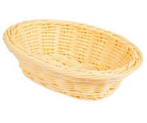 Poly Woven Basket Oval, 9-1/4"Wx6-3/4"Dx3-1/4"H, Natural