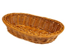 Poly Woven Basket Oval, 11-3/4"Wx8"Dx3"H, Honey