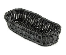 Poly Woven Basket Rectangular, 10"Wx4-3/4"Dx3"H, Black
