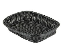 Poly Woven Basket Rectangular, 11-1/2"Wx8-1/2"Dx2-3/4"H, Black