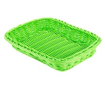 Poly Woven Basket Rectangular, 11-1/2"Wx8-1/2"Dx2-3/4"H, Green