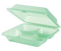 GET EC-09-1 - Eco-Takeouts Food Container - 3 Compartments, Clear