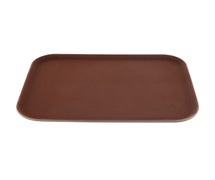 Non-Skid Service Tray - 16" Rectangular, Brown