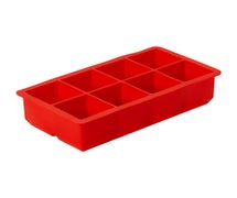 G.E.T. Enterprises Ice-Sq8-R 8.25" X 4.3" Silicone Ice Cube Tray, 8 Compartments