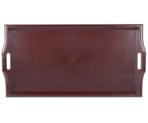 G.E.T. Enterprises RST-2517-1-M - Room Service Tray, 25" x 16", Mahogany, 6 ea./CS