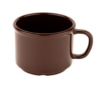 G.E.T. S-12 - SAN Plastic Coffee Mug - 12 oz. Capacity - Stackable, Brown