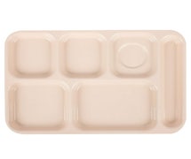 G.E.T. Enterprises TR-153-T 6-Compartment Cafeteria Tray, Right-Handed Use, Tan