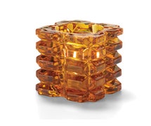 Hollowick 5151 Faceted Cube Votive Lamp, Amber