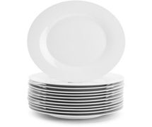 10 Strawberry Street CATERING-12-DINNER-W Catering Pack Round Dinner Plate, Set Of 12, 10.5"