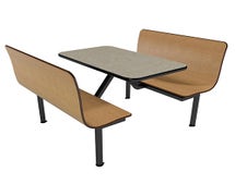 Contour Island Style Booth - 4 Seats, Full-Size, 24"Wx42"D Top, Laminate Table Edge