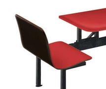 Plymold 75847 Contour Wall Style Booth - 4 Seats, Full-Size, Laminate Table Edge