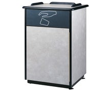 Plymold 80100DE Single Waste Receptacle and Top with Dura-Edge Tray Rails - 25"Wx23"Dx43-1/2"H