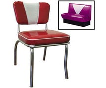 Richardson Seating 4220 Nostalgic Diner Chair - V Back Inset, Grade F Upholstery
