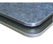 Laminate Table Tops With Aluminum Edge - Smooth Edge, Polished Finish, 24" Diam.