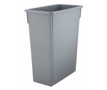 Winco PTC-23SG 23-Gallon Slim Rectangular Trash Can , Gray