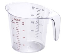 Central Restaurant MEA-100PC Polycarbonate Measuring Pitcher - 1 Quart Capacity