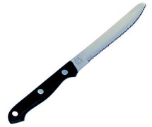 Central Restaurant SK-622P Steak Knife - 5 Serrated Blade, Black Bakelite Plastic Handle