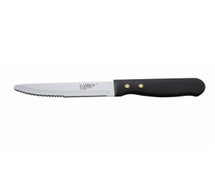 Central Restaurant BB-14P Steak Knife - 5" Serrated Blade, Black Plastic Handle
