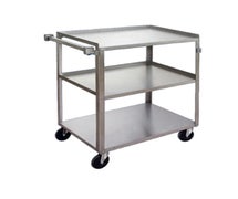 Channel Manufacturing US2135-3 Stainless Steel Three Shelf Utility Cart, 39.5"Wx22"Dx37.25"H
