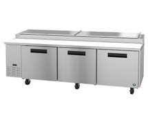 Hoshizaki PR93A Refrigerator, Three Section Pizza Prep Table, Stainless Doors