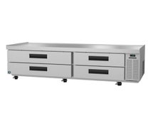 Hoshizaki CR85A Refrigerator, Two Section Chef Base Prep Table, Stainless Drawers
