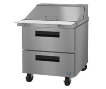 Hoshizaki SR27A-12MD2 Refrigerator, Single Section Mega Top Prep Table, Stainless Drawers