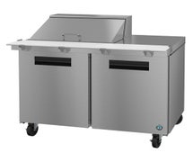 Hoshizaki SR48A-12M Refrigerator, Two Section Mega Top Prep Table, Stainless Doors