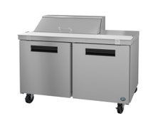 Hoshizaki SR48A-8 Refrigerator, Two Section Sandwich Prep Table, Stainless Doors