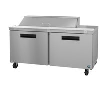Hoshizaki SR60A-12 Refrigerator, Two Section Sandwich Prep Table, Stainless Doors