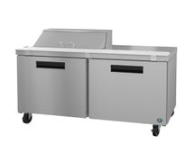 Hoshizaki SR60A-8 Refrigerator, Two Section Sandwich Prep Table, Stainless Doors