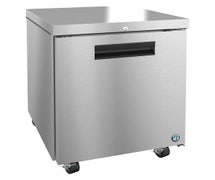 Hoshizaki UF27A-01 Freezer, Single Section Undercounter, Stainless Door with Lock