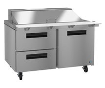 Hoshizaki SR48A-18MD2 Refrigerator, Two Section Mega Top Prep Table, Drawer/Door Combo