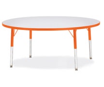 Jonti-Craft 6433JCA114 Berries Round Activity Table - 48"Diameter, A-Height, Gray/Orange/Orange