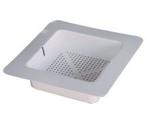 Tundra Specialties 11-503 Recessed Plastic Drain Basket, With Flange - for 8-1/2"Wx8-1/2"D Floor Sinks