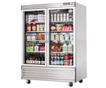 Everest EBGNR2 Reach-In Refrigerator, 2 Section, Narrow Glass Doors