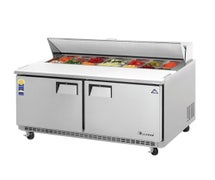 Everest EPBNWR2 Sandwich Prep Table, 2 Section, 15 Cu. Ft. Cap.